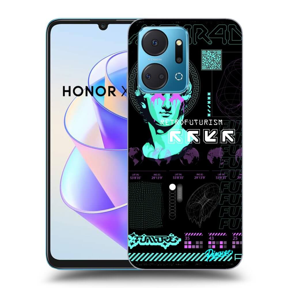 Silikonový černý Obal Pro Honor X7a - RETRO