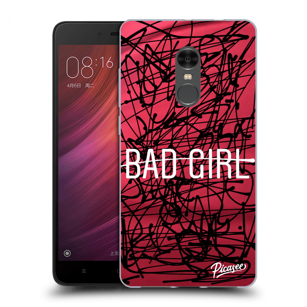 Picasee silikonový průhledný obal pro Xiaomi Redmi Note 4 Global LTE - Bad girl