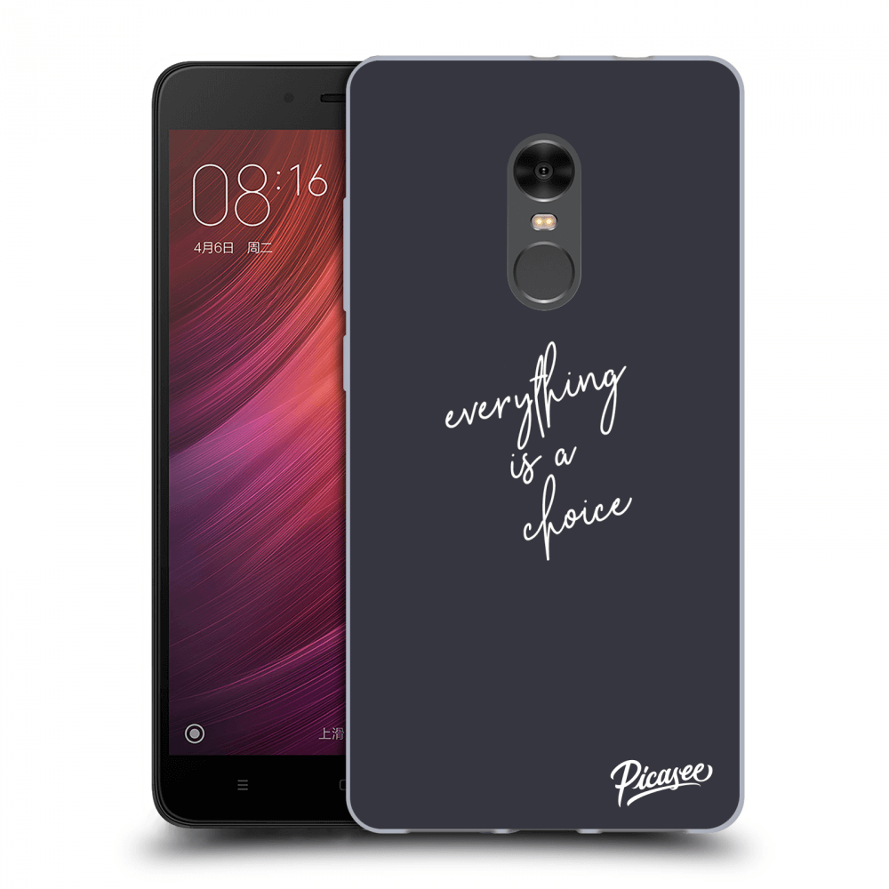 Picasee silikonový průhledný obal pro Xiaomi Redmi Note 4 Global LTE - Everything is a choice