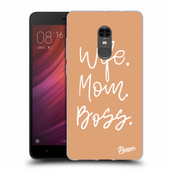 Picasee silikonový průhledný obal pro Xiaomi Redmi Note 4 Global LTE - Boss Mama
