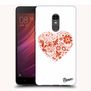 Picasee silikonový průhledný obal pro Xiaomi Redmi Note 4 Global LTE - Big heart