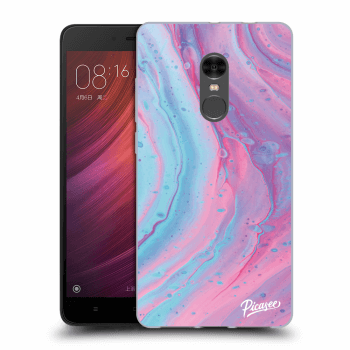 Picasee silikonový průhledný obal pro Xiaomi Redmi Note 4 Global LTE - Pink liquid