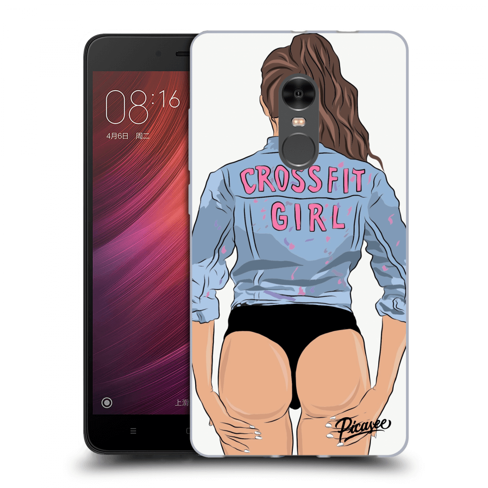 Picasee silikonový průhledný obal pro Xiaomi Redmi Note 4 Global LTE - Crossfit girl - nickynellow