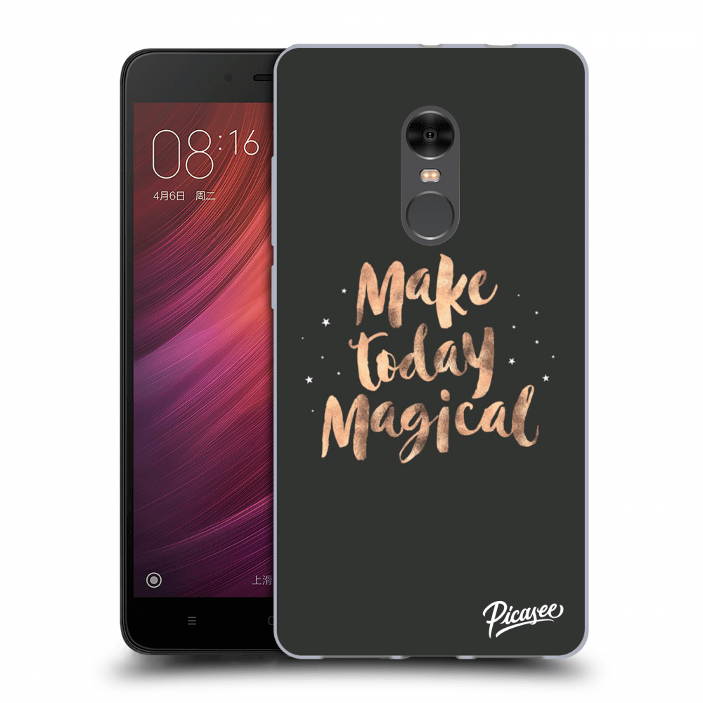Picasee silikonový průhledný obal pro Xiaomi Redmi Note 4 Global LTE - Make today Magical