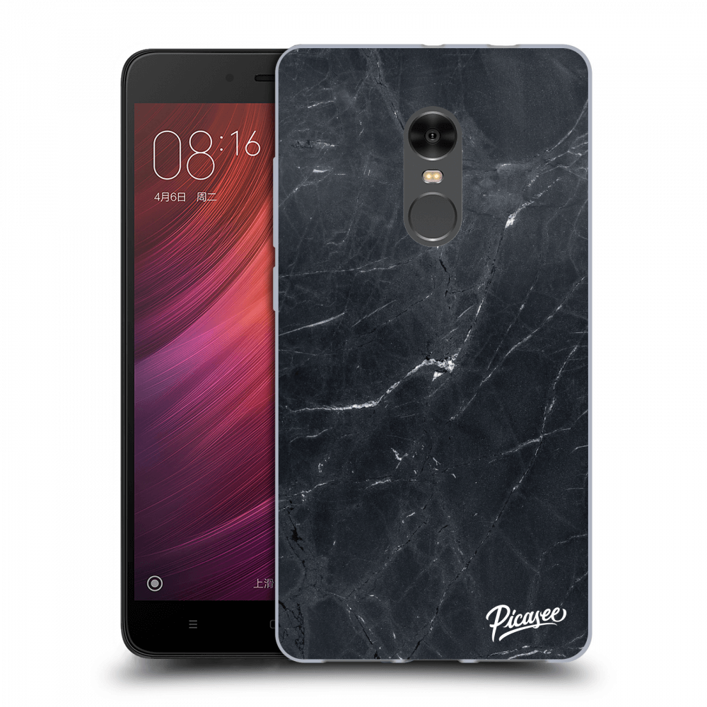 Picasee plastový průhledný obal pro Xiaomi Redmi Note 4 Global LTE - Black marble