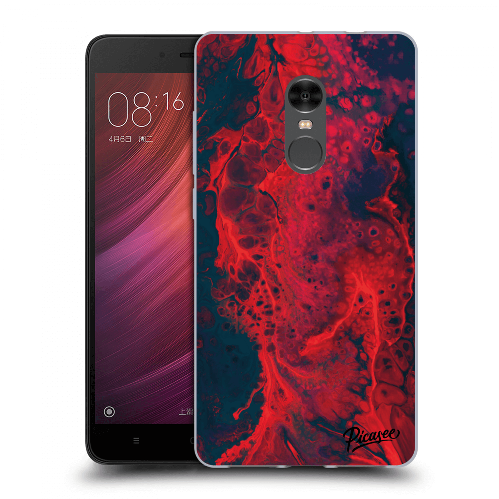 Picasee silikonový průhledný obal pro Xiaomi Redmi Note 4 Global LTE - Organic red