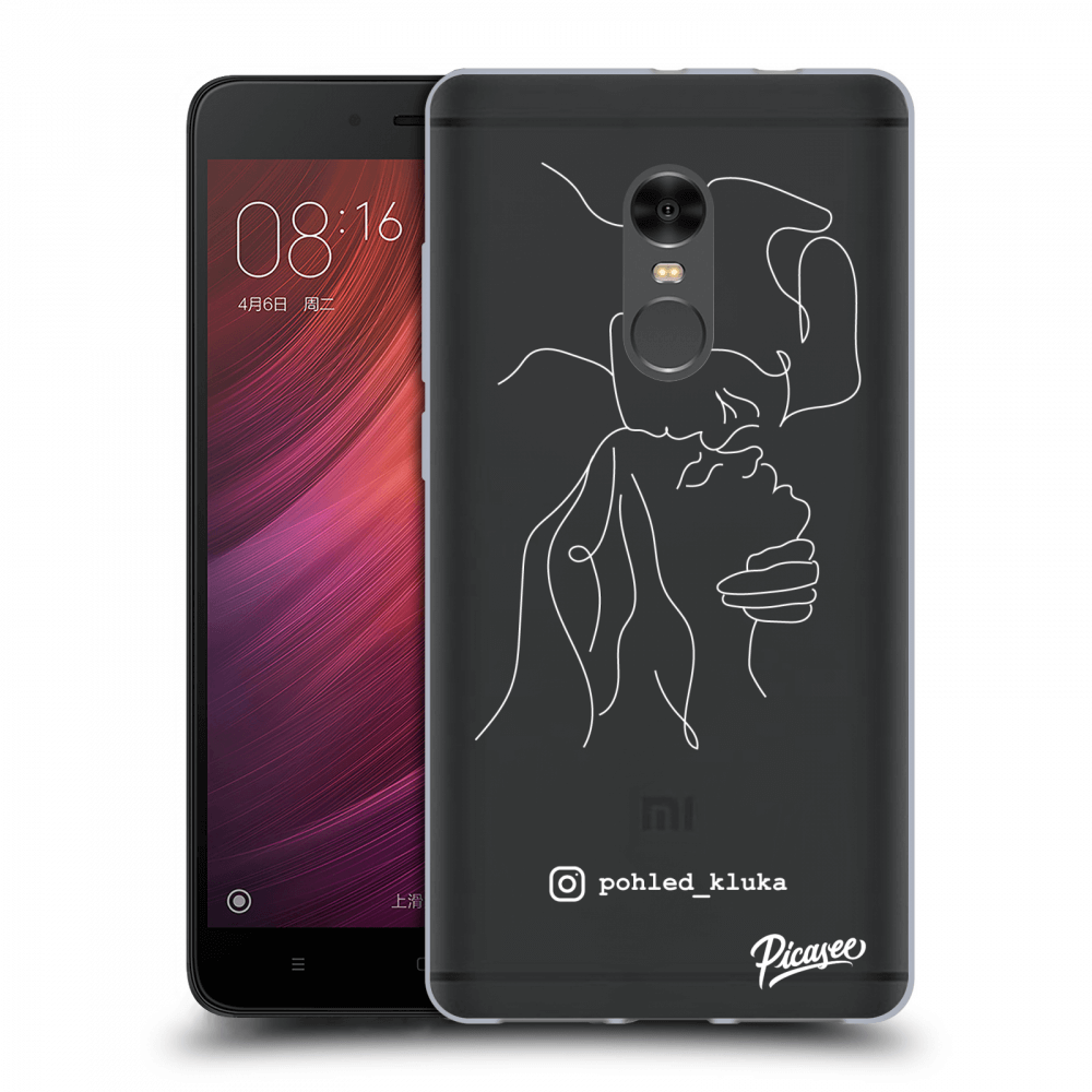 Picasee silikonový průhledný obal pro Xiaomi Redmi Note 4 Global LTE - Forehead kiss White