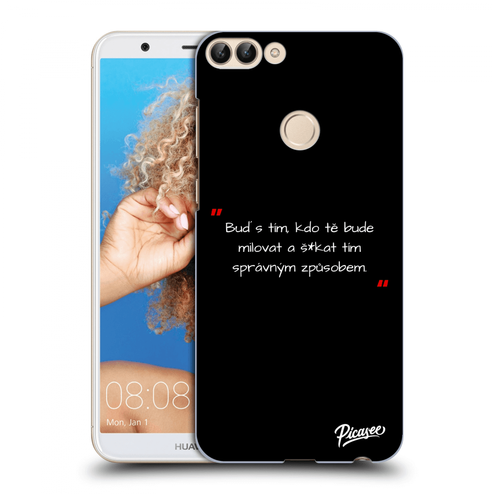 Picasee silikonový černý obal pro Huawei P Smart - Správná láska Bílá
