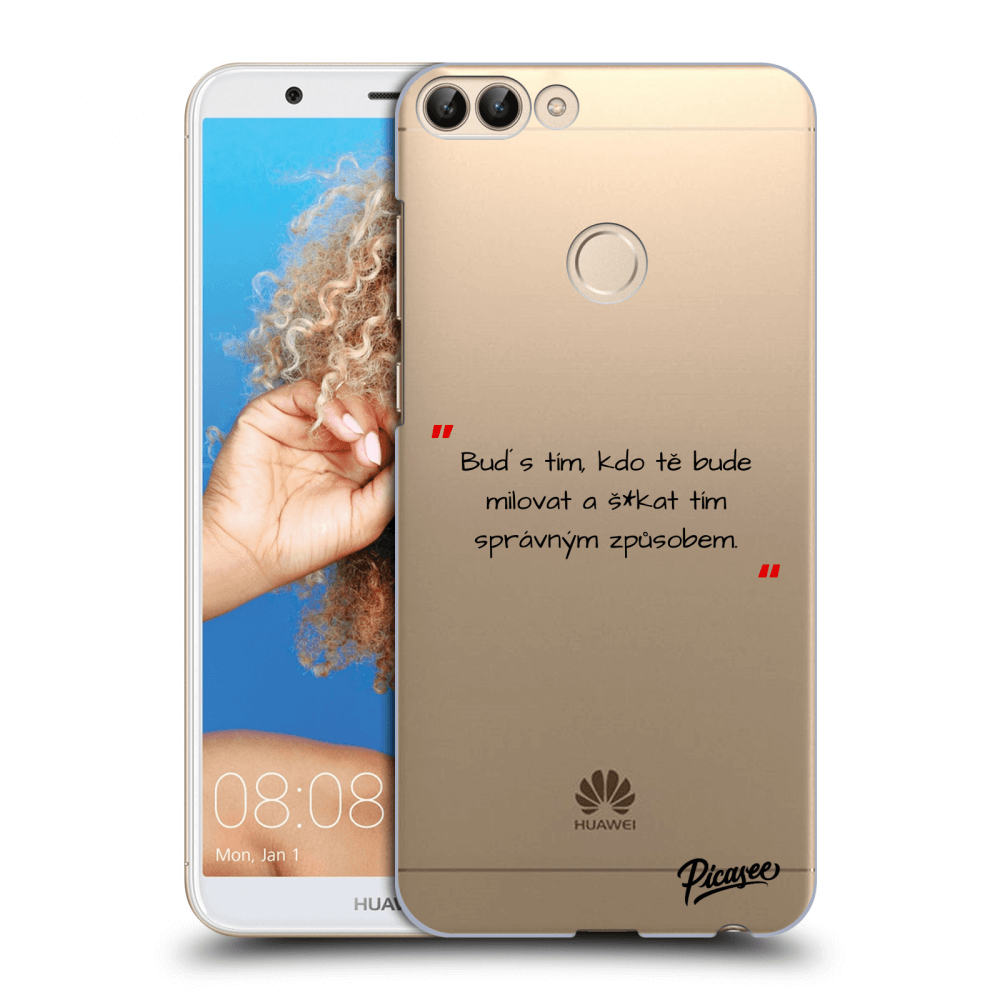 Picasee silikonový průhledný obal pro Huawei P Smart - Správná láska