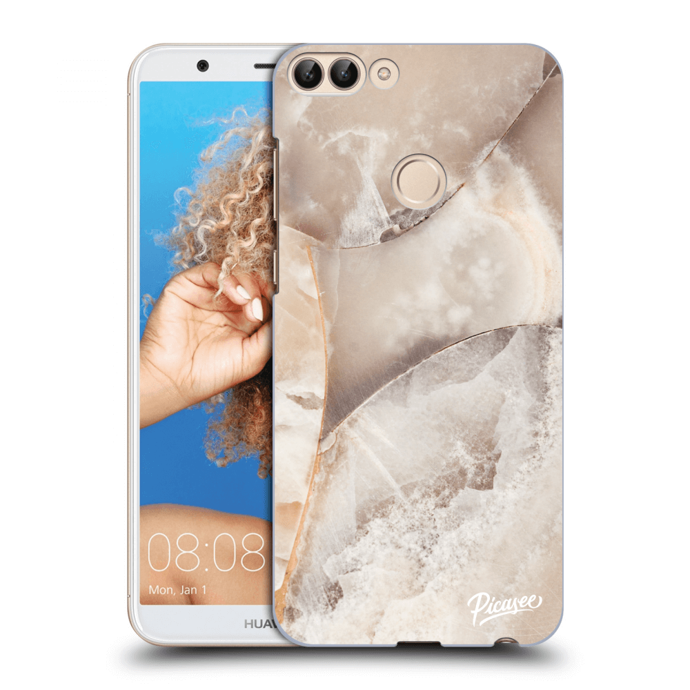 Picasee silikonový průhledný obal pro Huawei P Smart - Cream marble