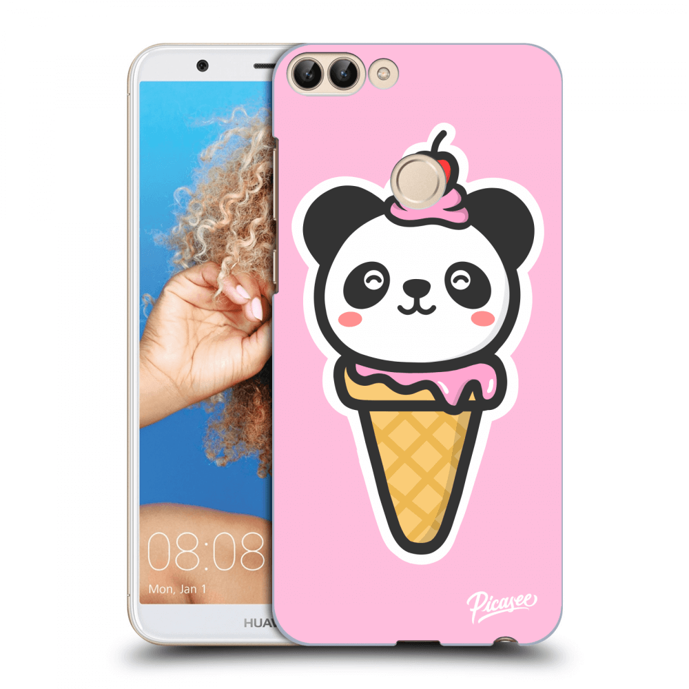 Picasee silikonový černý obal pro Huawei P Smart - Ice Cream Panda