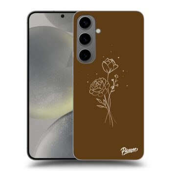 Obal pro Samsung Galaxy S24+ S926B 5G - Brown flowers