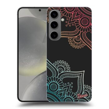 Picasee silikonový černý obal pro Samsung Galaxy S24+ S926B 5G - Flowers pattern