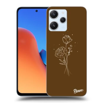 Obal pro Xiaomi Redmi 12 5G - Brown flowers