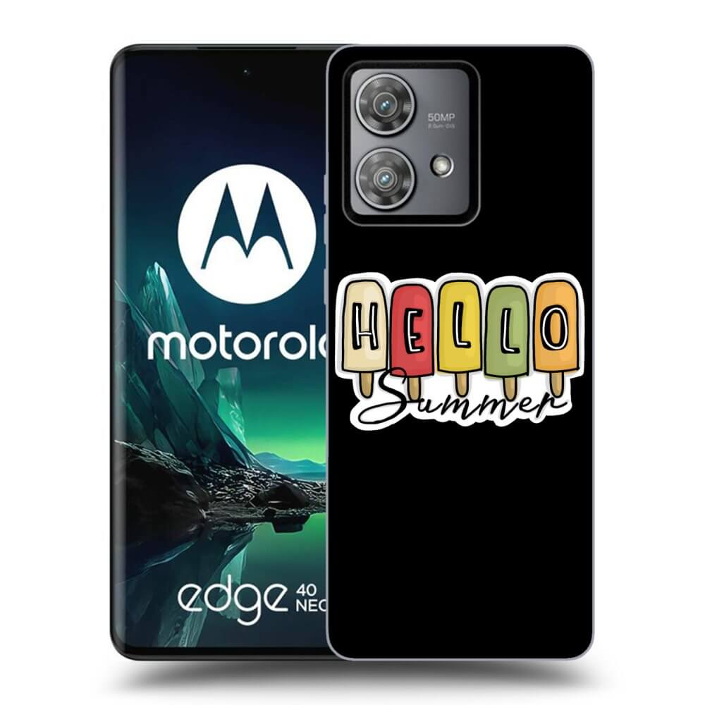 Picasee silikonový černý obal pro Motorola Edge 40 Neo - Ice Cream