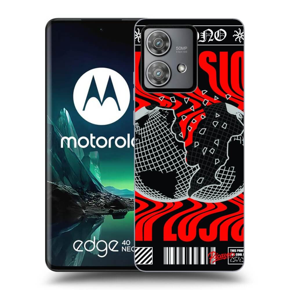 Picasee silikonový černý obal pro Motorola Edge 40 Neo - EXPLOSION