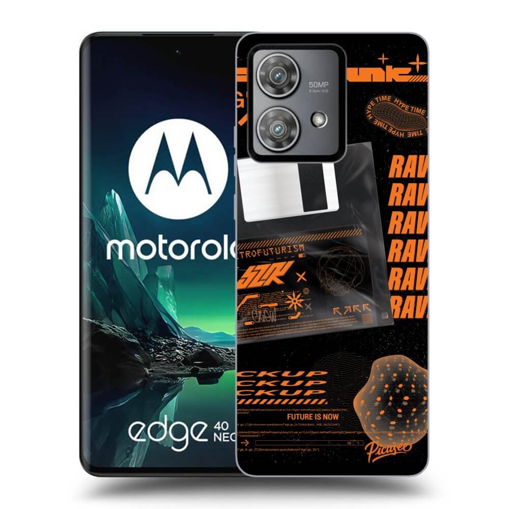 Picasee silikonový černý obal pro Motorola Edge 40 Neo - RAVE