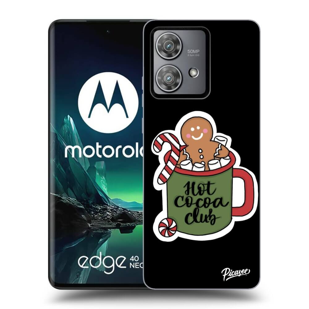Picasee silikonový černý obal pro Motorola Edge 40 Neo - Hot Cocoa Club