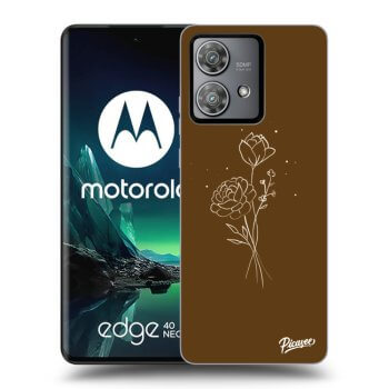 Obal pro Motorola Edge 40 Neo - Brown flowers