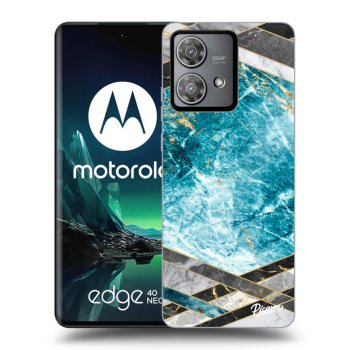 Obal pro Motorola Edge 40 Neo - Blue geometry