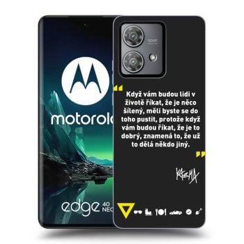 Picasee silikonový černý obal pro Motorola Edge 40 Neo - Kazma - MĚLI BYSTE SE DO TOHO PUSTIT