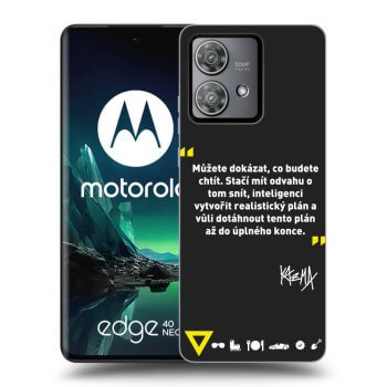 Picasee silikonový černý obal pro Motorola Edge 40 Neo - Kazma - MŮŽETE DOKÁZAT, CO BUDETE CHTÍT