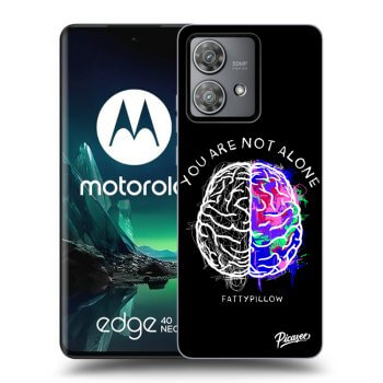 Picasee silikonový černý obal pro Motorola Edge 40 Neo - Brain - White