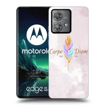Picasee silikonový černý obal pro Motorola Edge 40 Neo - Carpe Diem