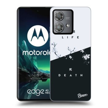 Picasee silikonový černý obal pro Motorola Edge 40 Neo - Life - Death