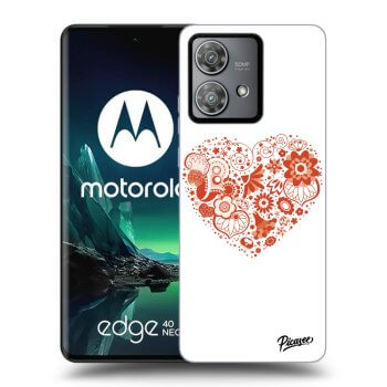 Picasee silikonový černý obal pro Motorola Edge 40 Neo - Big heart
