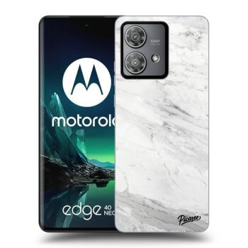 Obal pro Motorola Edge 40 Neo - White marble