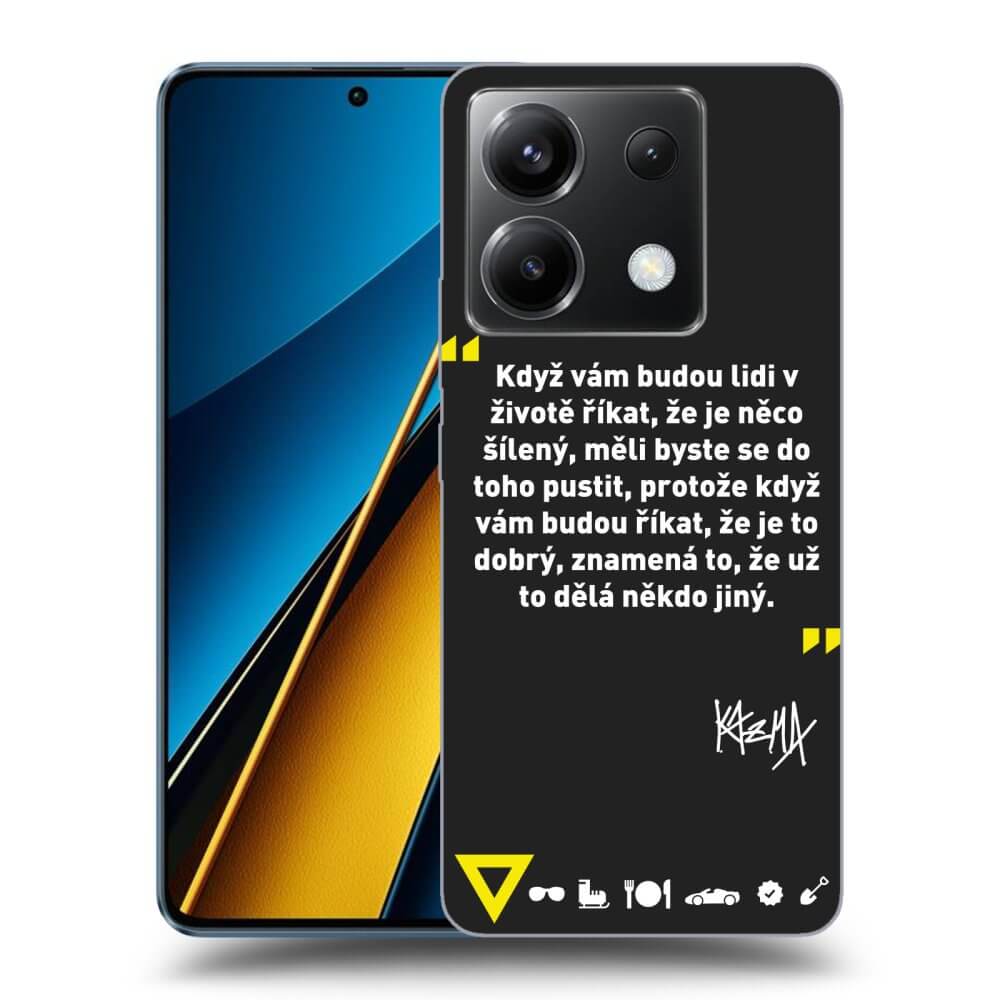 Silikonový černý Obal Pro Xiaomi Poco X6 - Kazma - MĚLI BYSTE SE DO TOHO PUSTIT