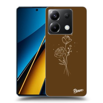 Obal pro Xiaomi Poco X6 - Brown flowers