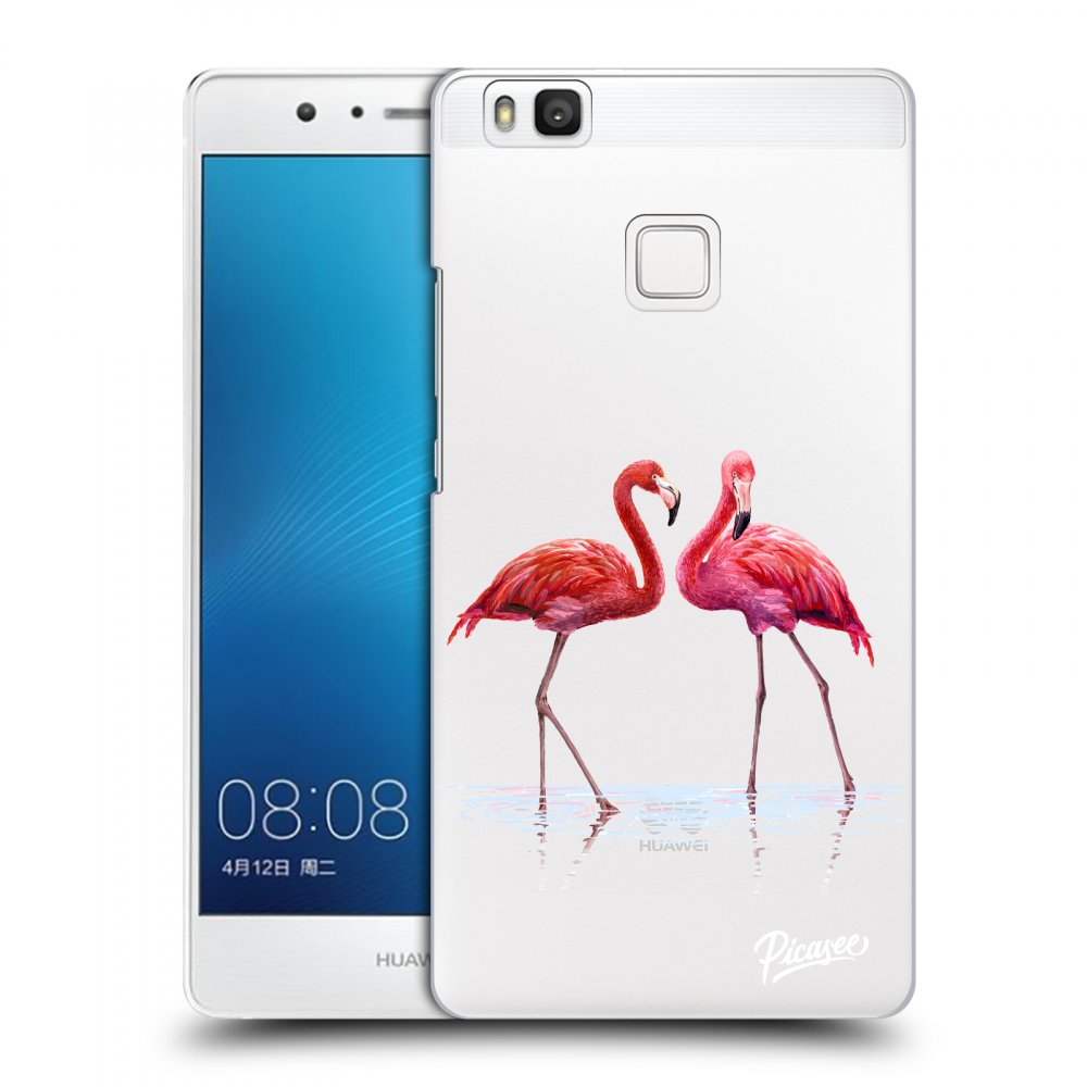 Picasee silikonový průhledný obal pro Huawei P9 Lite - Flamingos couple