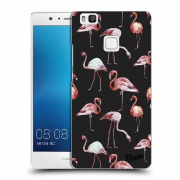 Picasee silikonový černý obal pro Huawei P9 Lite - Flamingos