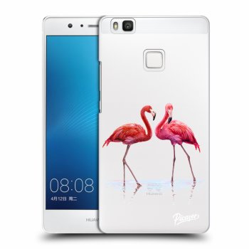 Picasee silikonový průhledný obal pro Huawei P9 Lite - Flamingos couple