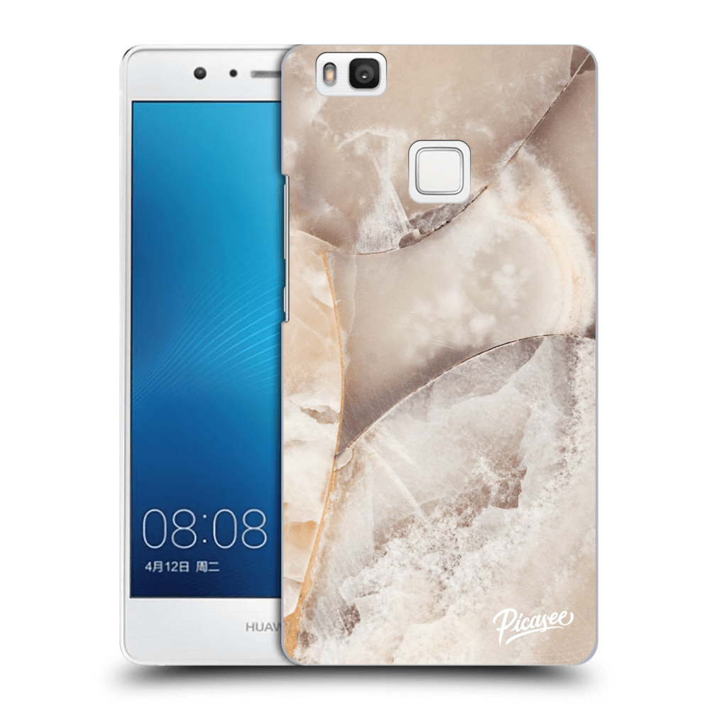 Picasee silikonový černý obal pro Huawei P9 Lite - Cream marble