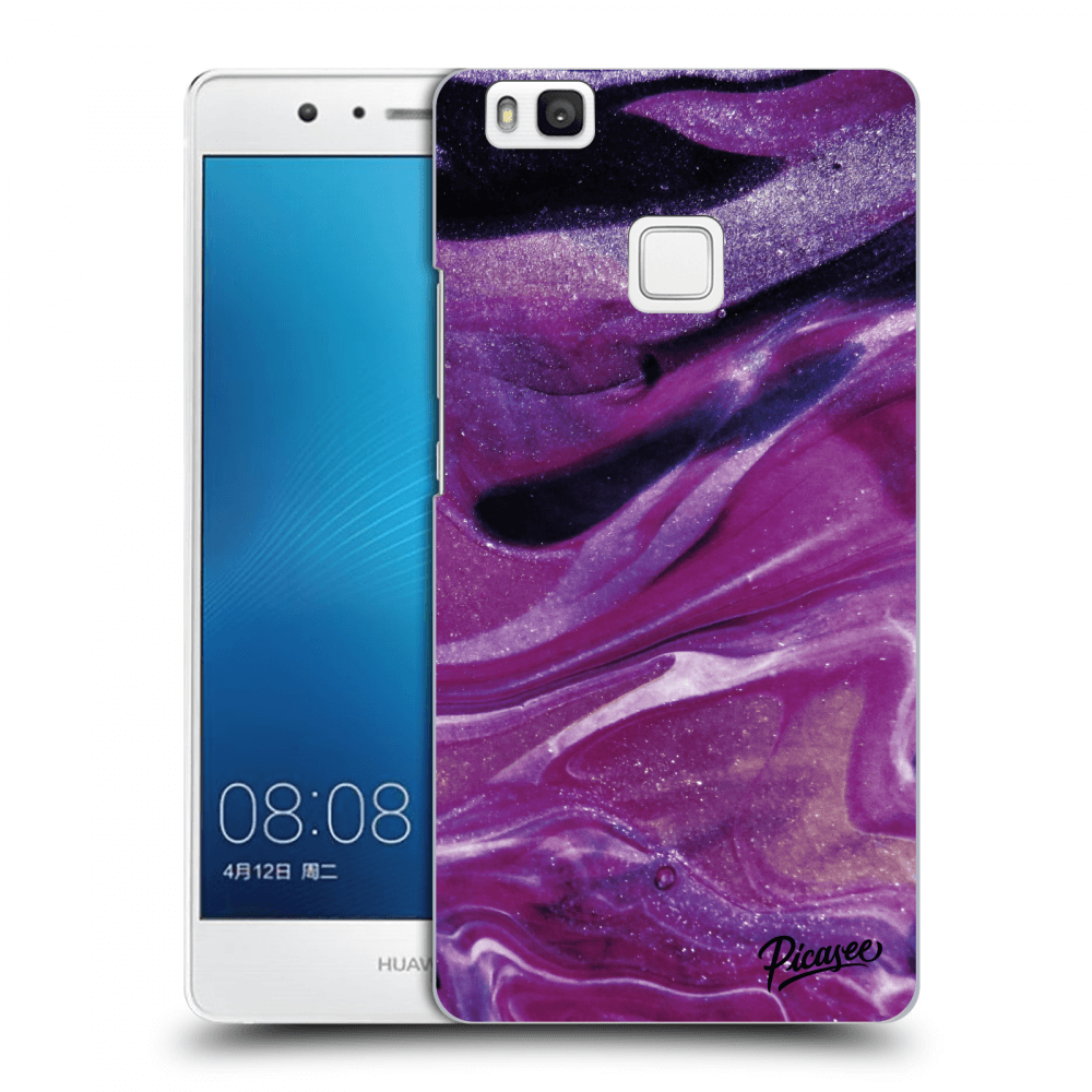Picasee silikonový průhledný obal pro Huawei P9 Lite - Purple glitter