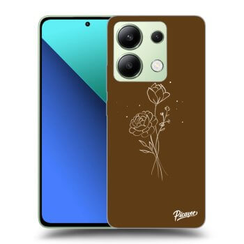 Obal pro Xiaomi Redmi Note 13 5G - Brown flowers
