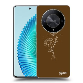 Obal pro Honor Magic6 Lite 5G - Brown flowers