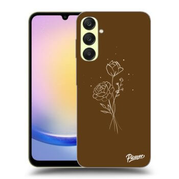 Obal pro Samsung Galaxy A25 A256B 5G - Brown flowers