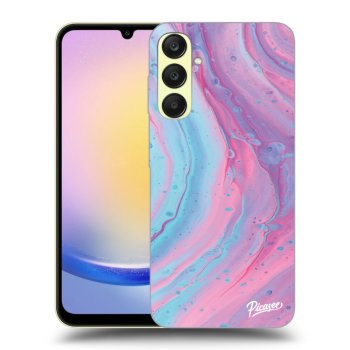 Picasee silikonový černý obal pro Samsung Galaxy A25 A256B 5G - Pink liquid