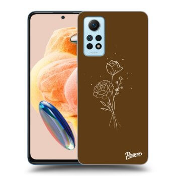 Obal pro Xiaomi Redmi Note 12 Pro 4G - Brown flowers