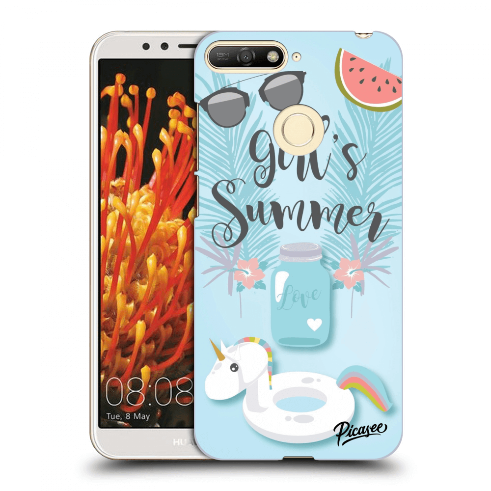 Picasee silikonový průhledný obal pro Huawei Y6 Prime 2018 - Girls Summer