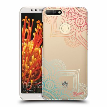 Picasee silikonový průhledný obal pro Huawei Y6 Prime 2018 - Flowers pattern
