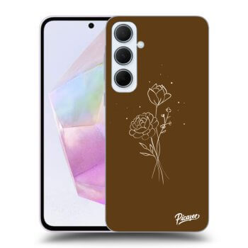 Obal pro Samsung Galaxy A35 5G A356B - Brown flowers
