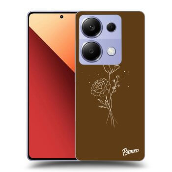 Obal pro Xiaomi Redmi Note 13 Pro 4G - Brown flowers