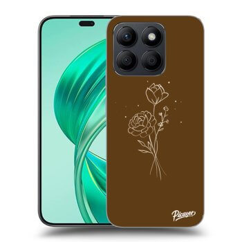 Obal pro Honor X8b - Brown flowers