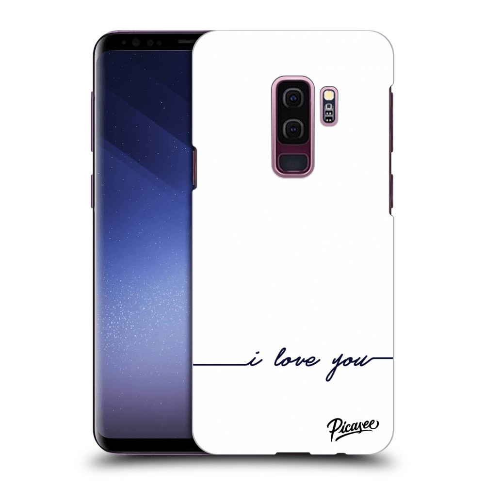 Picasee silikonový černý obal pro Samsung Galaxy S9 Plus G965F - I love you