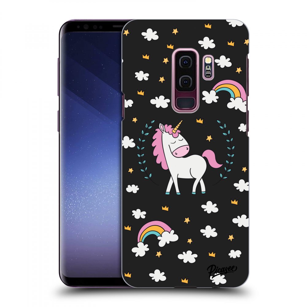 Picasee silikonový černý obal pro Samsung Galaxy S9 Plus G965F - Unicorn star heaven